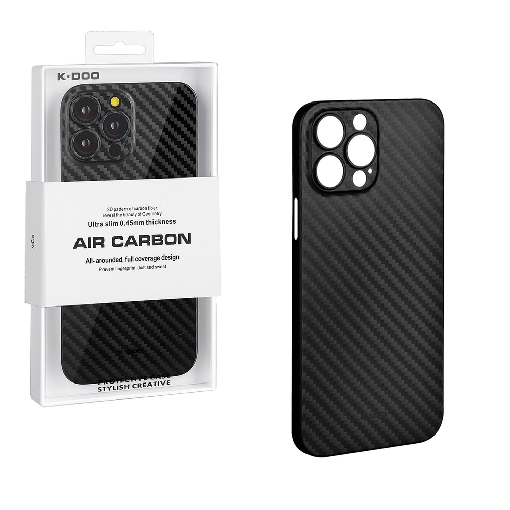 Чехол для iPhone 13 Pro Air Carbon K-DOO - купить с доставкой по выгодным  ценам в интернет-магазине OZON (1083923245)