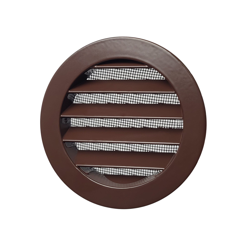 Решетка вентиляционная круглая D100 мм RAL8017 шоколадно-коричневый матовый  #1