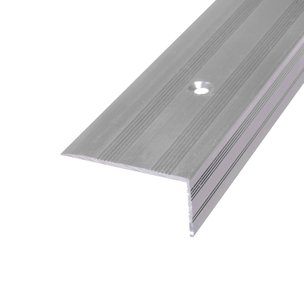 Порог-угол напольный алюминиевый АЛ-239 39x19 мм, длина 1 м, без окраски  #1