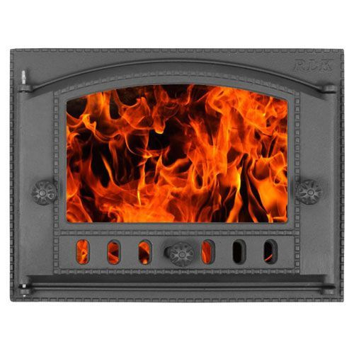 Дверца каминная Рубцовск ДК-2С со стеклом чугунная топочная - купить с ...