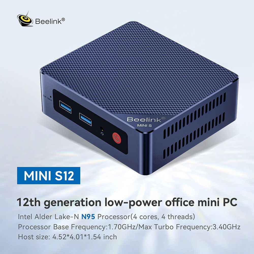 Beelink Мини-ПК S12 Pro (Intel N95, RAM 8 ГБ, SSD 128 ГБ, Intel UHD Graphics, Windows 11 Pro)  #1