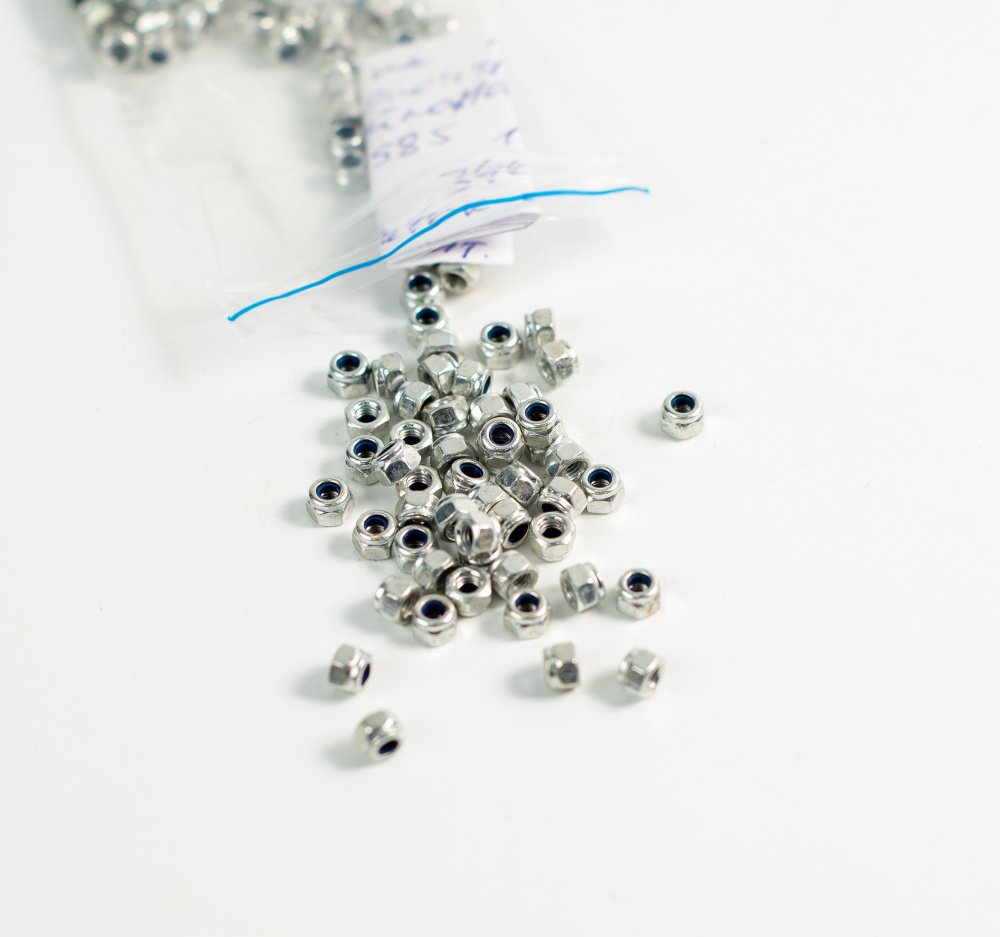 Гайка Со стоп кольцом M3, DIN985, 100 шт., 40 г - купить с доставкой по ...