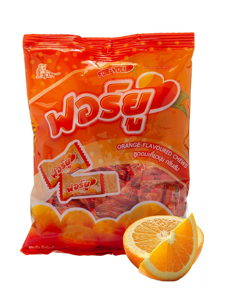 Конфета жевательная Boonprasert "For You" Orange со вкусом апельсина, 140 гр.  #1