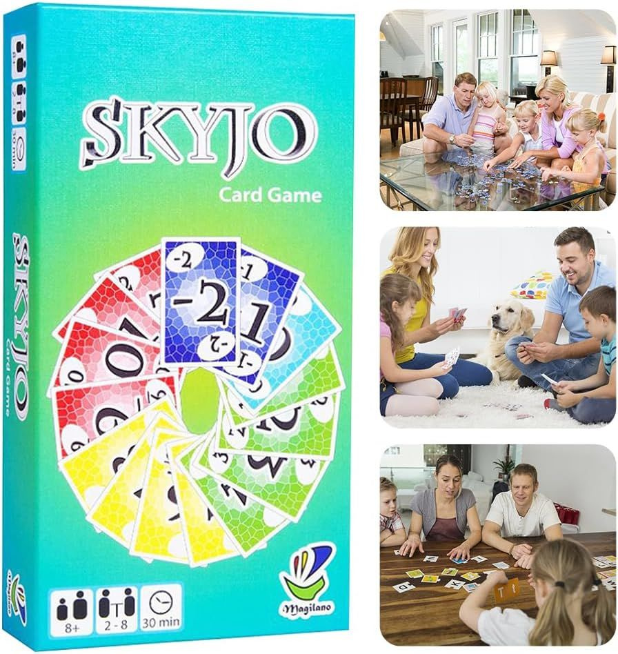 Игральные карты, Skyjo Action, настольные игры, семейные встречи, 2-8 человек  #1