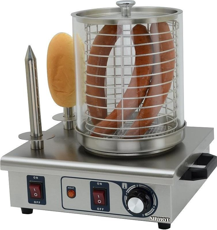 Аппарат для хот-догов AIRHOT HDS-02 0,55 кВт с терморегулятором, паровой баней и раздельным нагревом #1