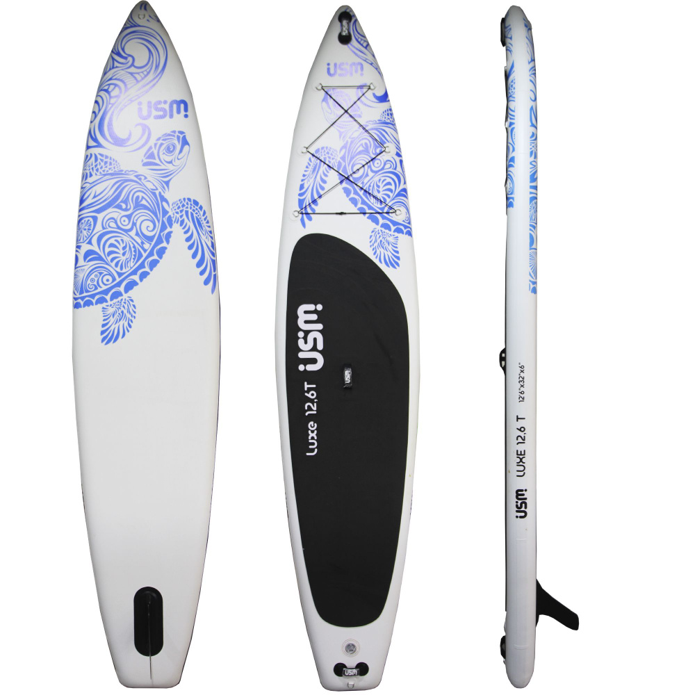 Sup board LUXE USM 12,6 Touring Turtle Blue/ 384х80х15 см/ 12.6 ft х32х6 д/  сап доска для серфинга