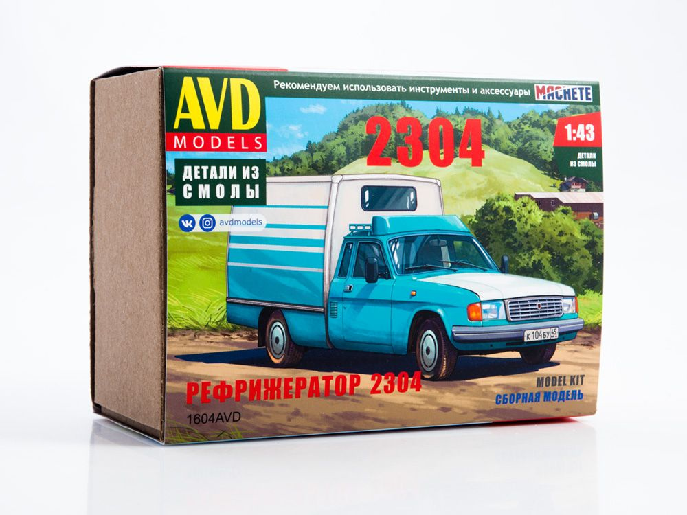 Сборная модель Автомобиль 2304 рефрижератор, масштаб 1/43 #1