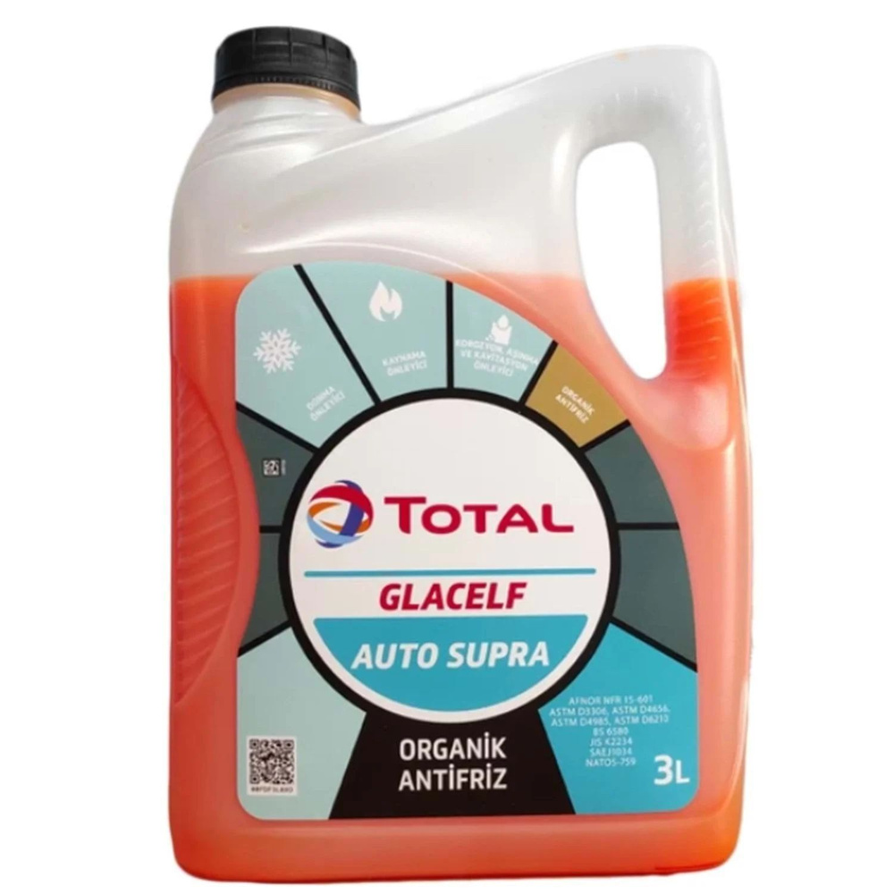 Концентрированный красный антифриз Total Glacelf Auto Supra 3 л.