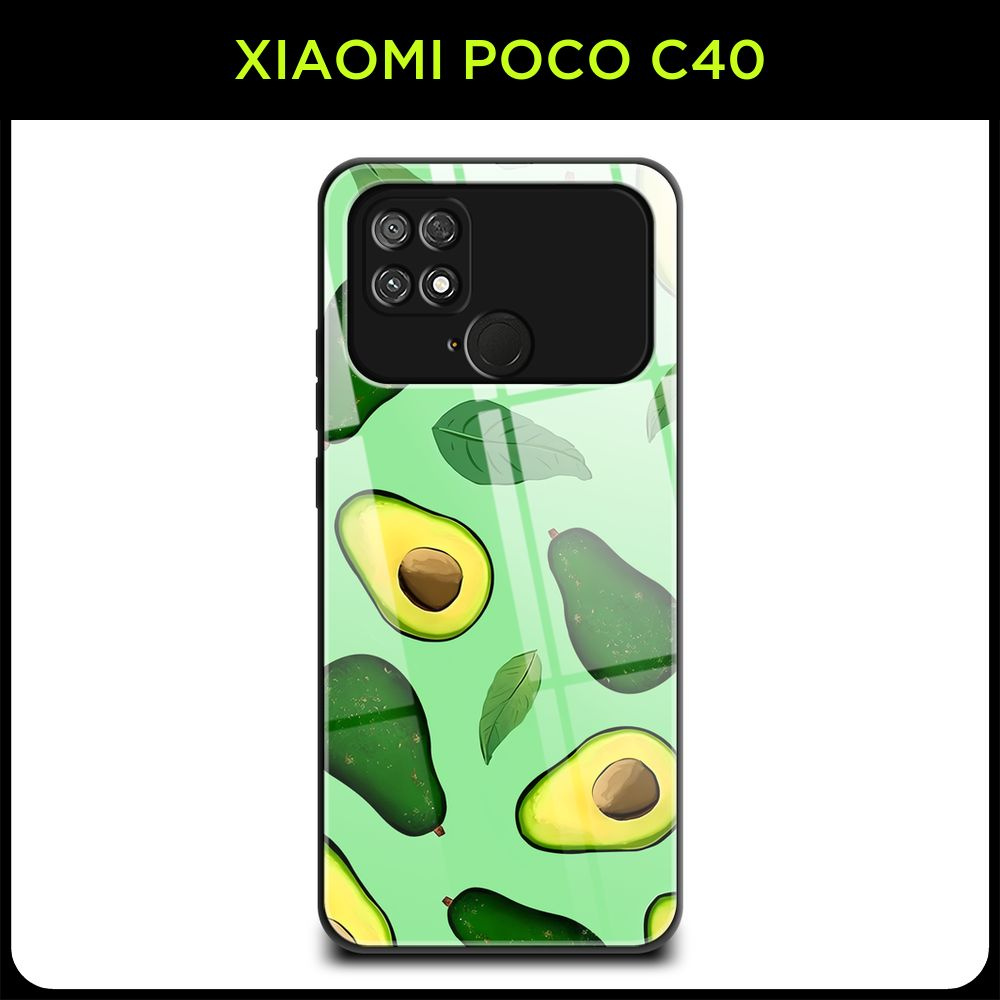 Стеклянный чехол на Xiaomi Poco C40 / Сяоми Поко С40 с принтом 