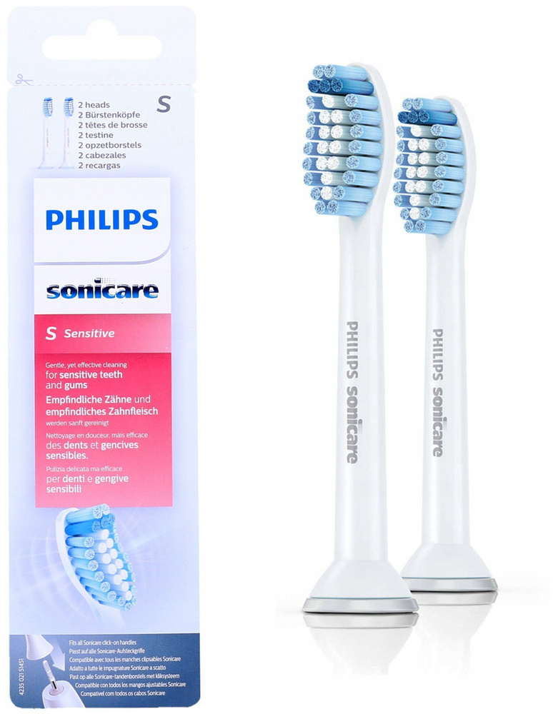 Насадка для электрической зубной щетки Philips Sonicare S Sensitive HX6052/07 2pcs, белый  #1