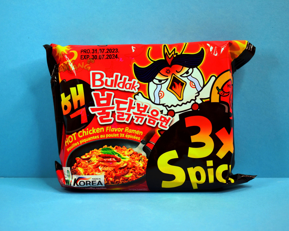 SAMYANG HOT CHICKEN FLAVOR RAMEN BULDAK 3X SPICY/ Лапша со вкусом ЭКСТРЕМАЛЬНО острой курицы из Кореи #1