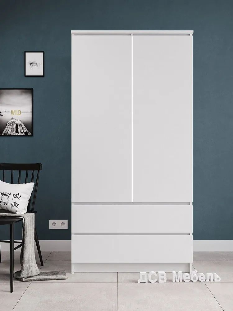 Шкаф распашной ДСВ Мебель МС Мори Шкаф МШ, 90.4x50.4x180 см - купить по ...