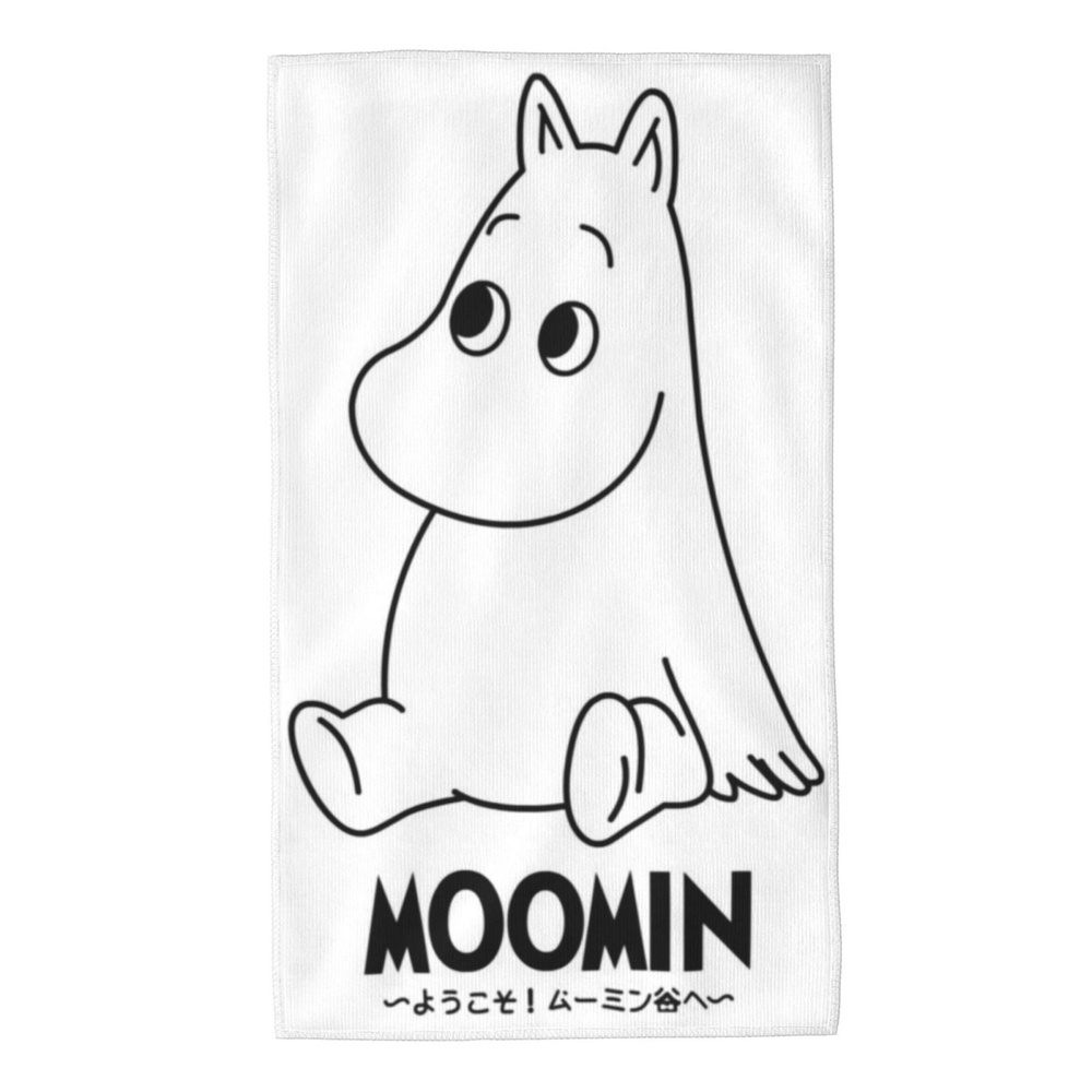 Moomin Полотенце для лица, рук Moomin, Микроволокно, 40x70 см, синий, 1 шт.  #1