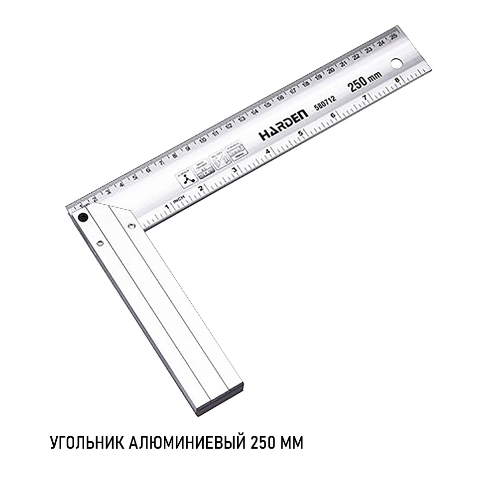 Линейка/угольник Harden, Алюминий - купить по выгодным ценам в интернет ...