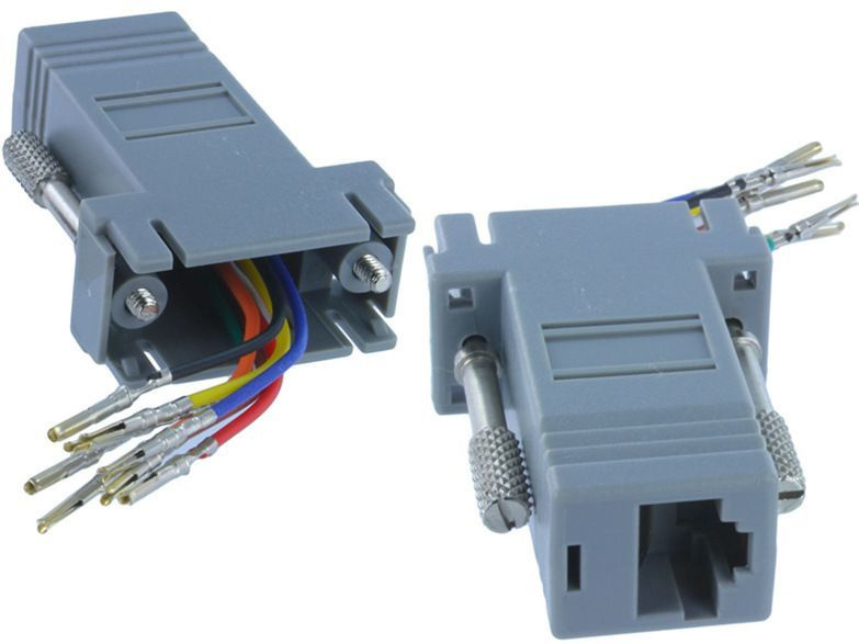 Переходник с 9-контактного разъема DB9 RS232 на сетевой модульный ...