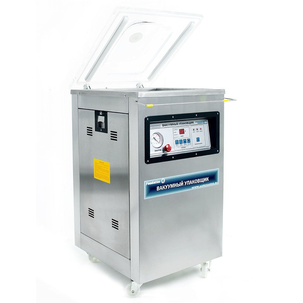 Вакуумный упаковщик Foodatlas Eco DZ-400A, камерный напольный, 2 планки 400 мм #1