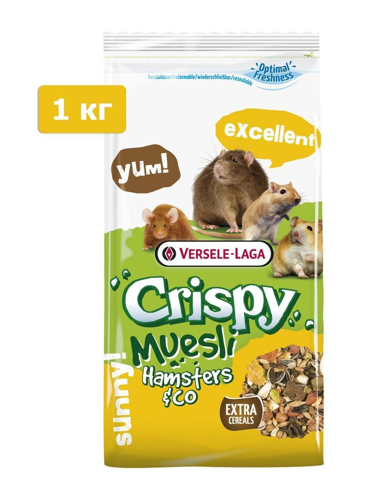 Корм для домашних животных Versele Laga Crispy Muesli Hamsters & Co для хомяков и других грызунов, 1 #1