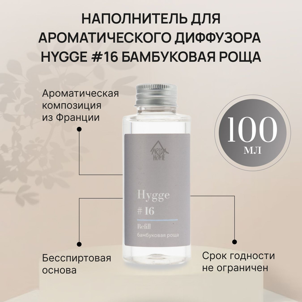 Наполнитель для диффузора ,ароматизатор для дома, диффузор Хюгге #16  Бамбуковая роща 100 мл