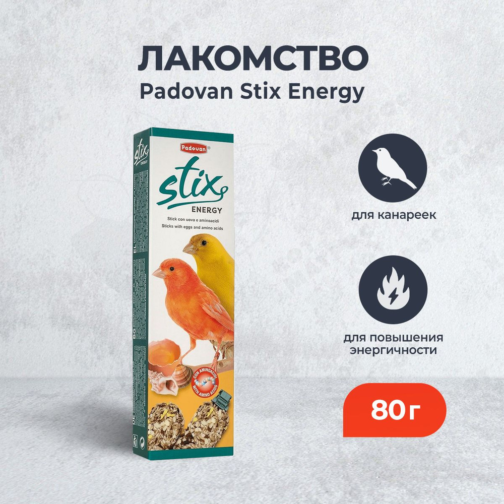 Padovan Stix Energy лакомство для канареек для повышения энергичности - 80 г  #1