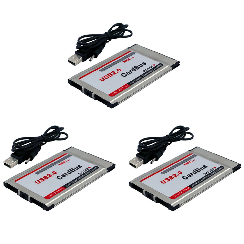 Адаптер PCMCIA to USB 2.0 CardBus Dual 2 Port 480M, совместимый с ...