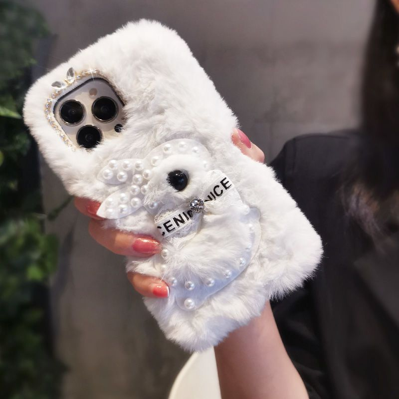 Пушистый противоударный чехол для Apple iPhone 11 / айфон 11 с ...