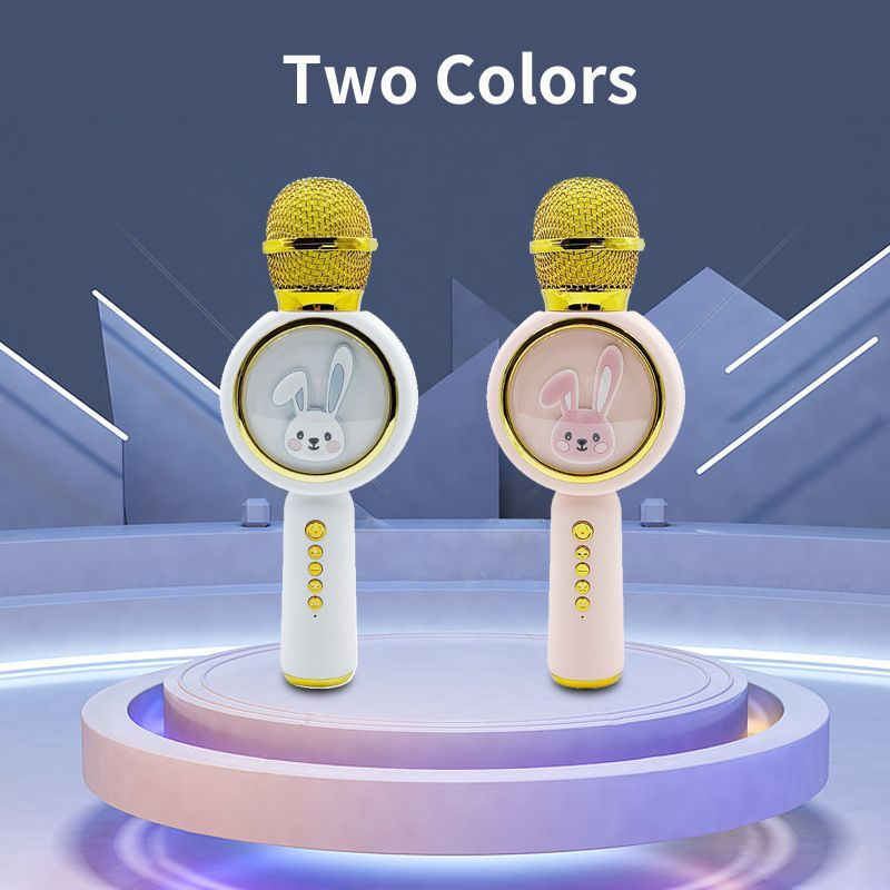 Микрофон Милый кролик Bluetooth беспроводной портативный караоке с ...