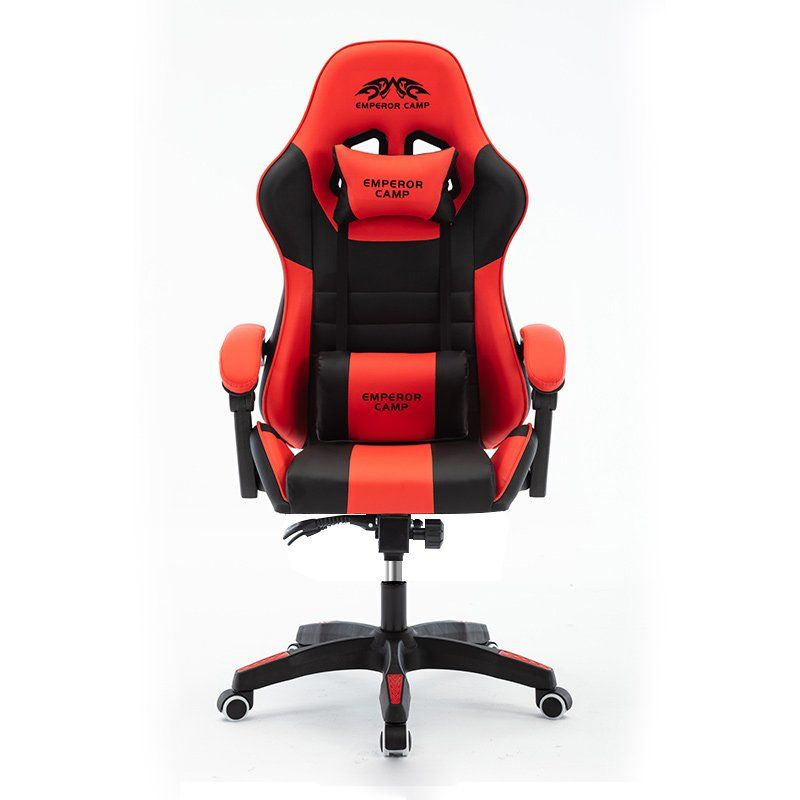Игровое компьютерное кресло EMPEROR CAMP 925сподставкой_красный_Экокожа ...