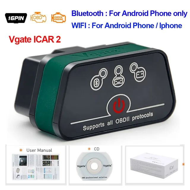 автомобильный детектор неисправностей vgate iCar2 V2.2 OBD Bluetooth 3.0  #1