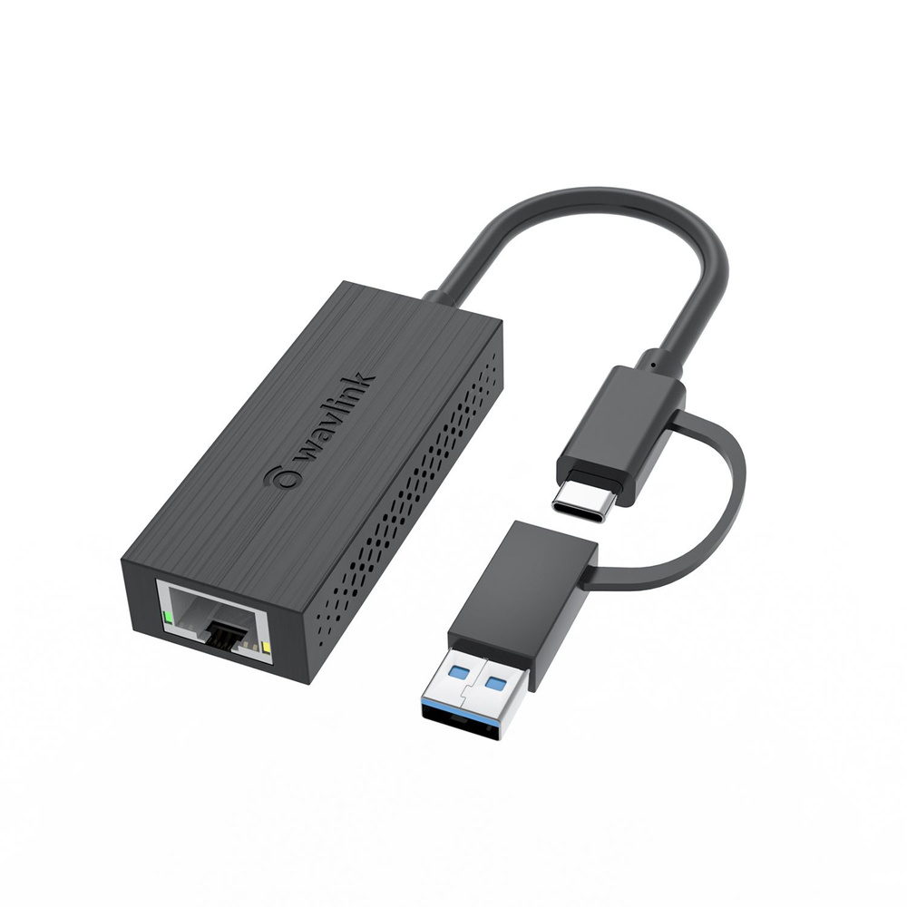 WAVLINK USB-C и USB-A к адаптеру RJ45 Gigabit Ethernet 2500 Мбит/с RJ45 ...