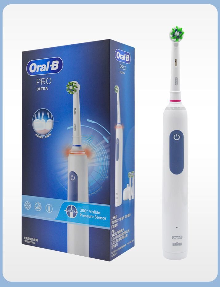 Oral-B Электрическая зубная щетка 电动牙刷套餐, белый, голубой  #1