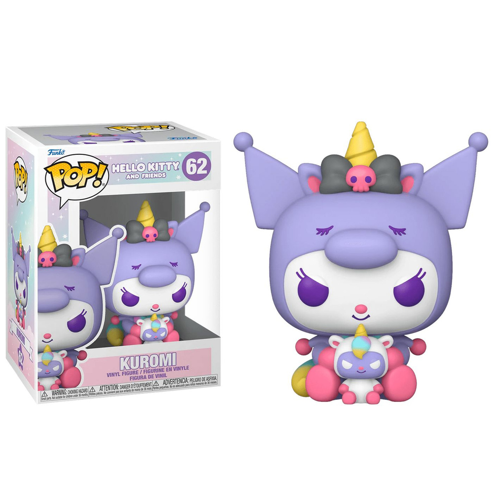 Фигурка Куроми на единороге Kuromi Unicorn Party из сериала Приключения  Хелло Китти и друзей Санрио hello kitty 62