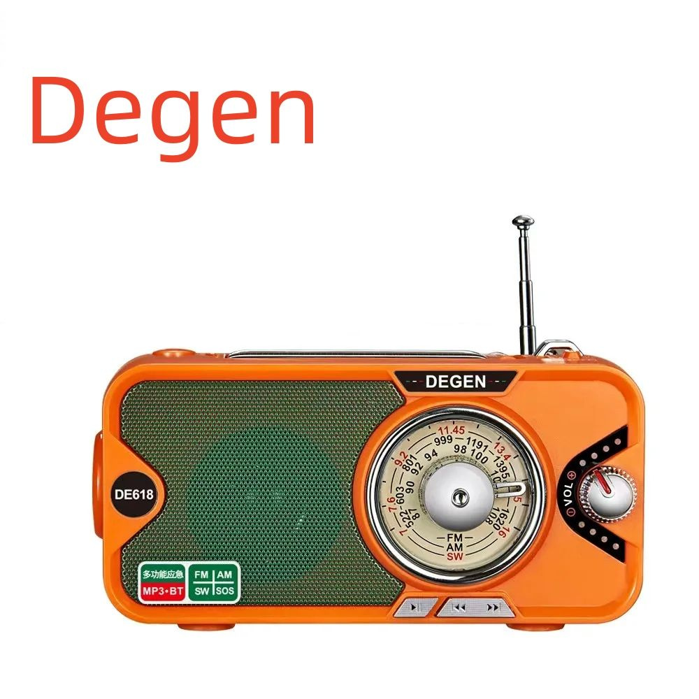 радиоприемник Degen DE618 Ретро MP3 bluetooth Подсветка с ручным ...