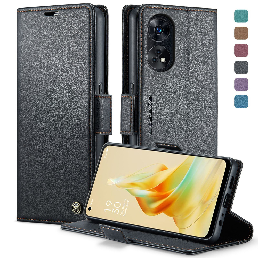 Caseme Кожаный чехол для Oppo Reno 8T 4G / Оппо Рено 8Т 4G RFID ...