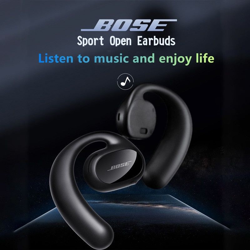 Bose Наушники беспроводные с микрофоном Bose Sport Open Earbuds, Bluetooth, черный  #1