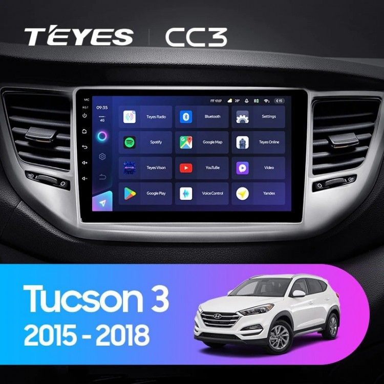 Штатная магнитола Teyes CC3 4/32 Hyundai Tucson 3 (2015-2018) Тип-A #1