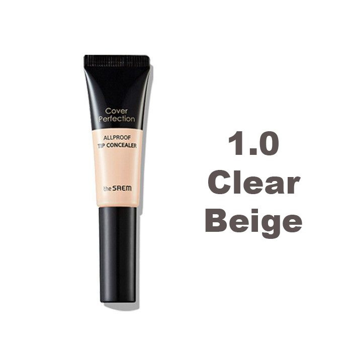 The Saem Стойкий консилер с плотным покрытием 12 г Cover Perfection Allproof Tip Concealer, оттенок 1.0 #1