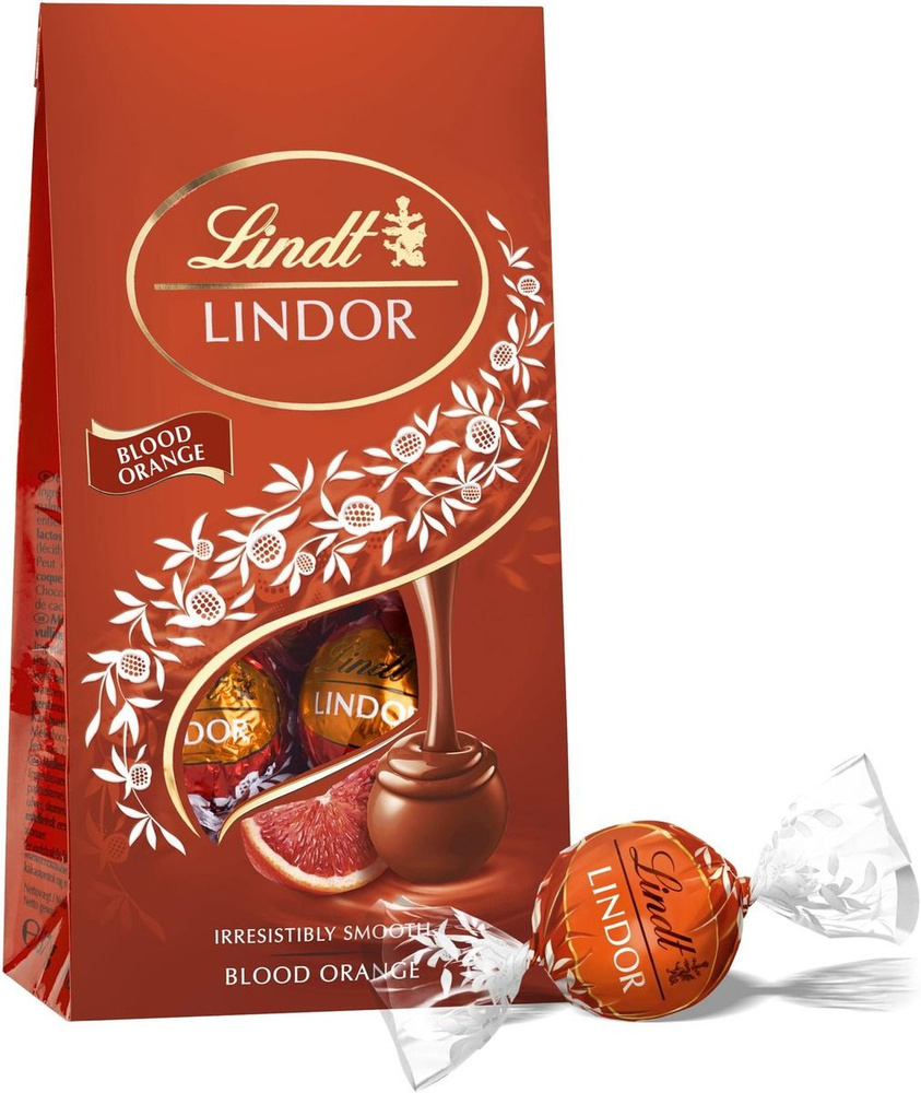Шоколадные конфеты Lindt LINDOR Blood Orange Красный апельсин 137