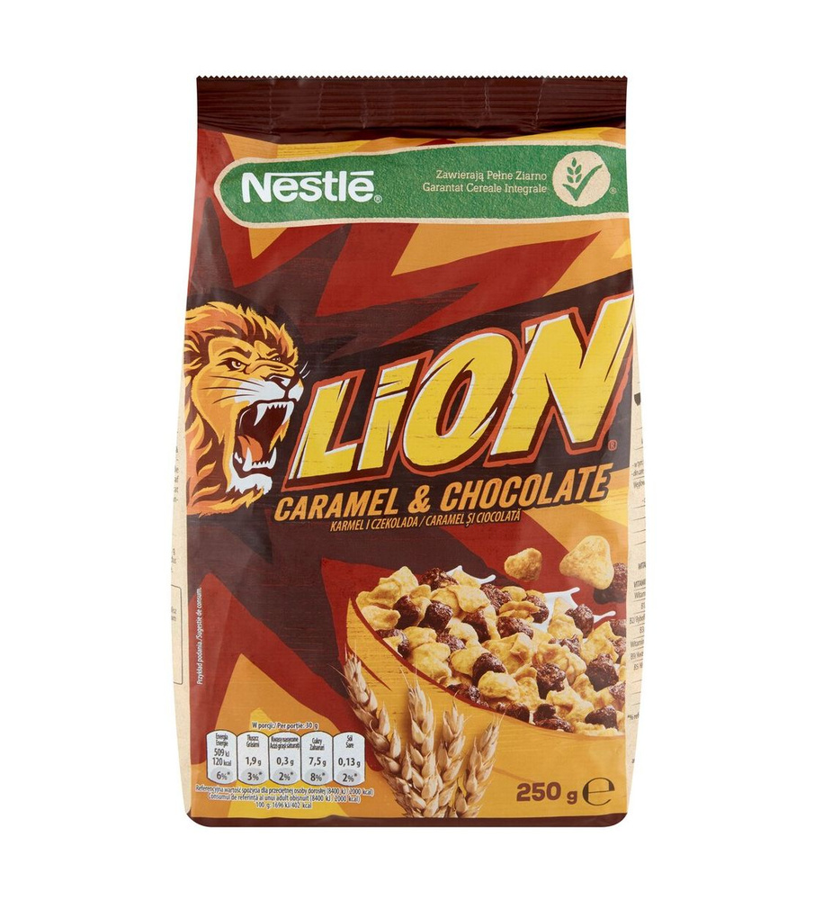 Сухой завтрак Nestle Lion Caramel & Chocolate 250г пакет #1