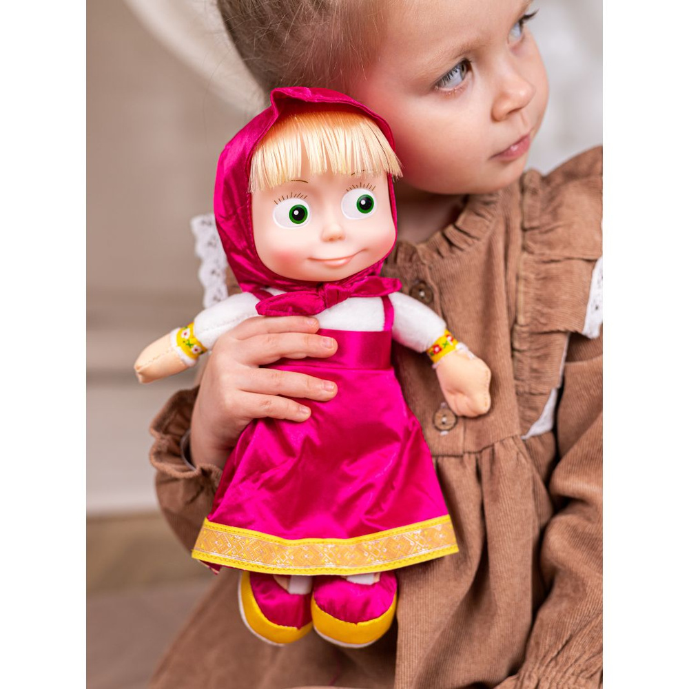 Мягкая игрушка Маша и медведь, музыкальная кукла Маша 30 см  #1