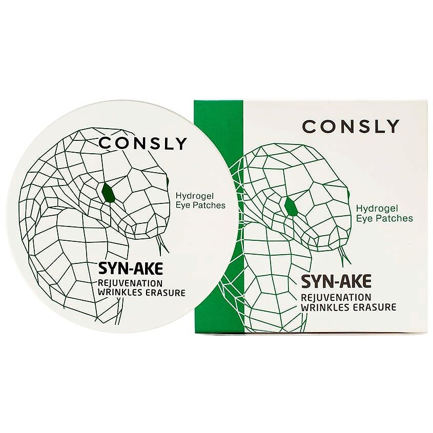 CONSLY Патчи для области вокруг глаз гидрогелевые с пептидом Syn-Ake Hydrogel Eye Patches 60 шт.  #1