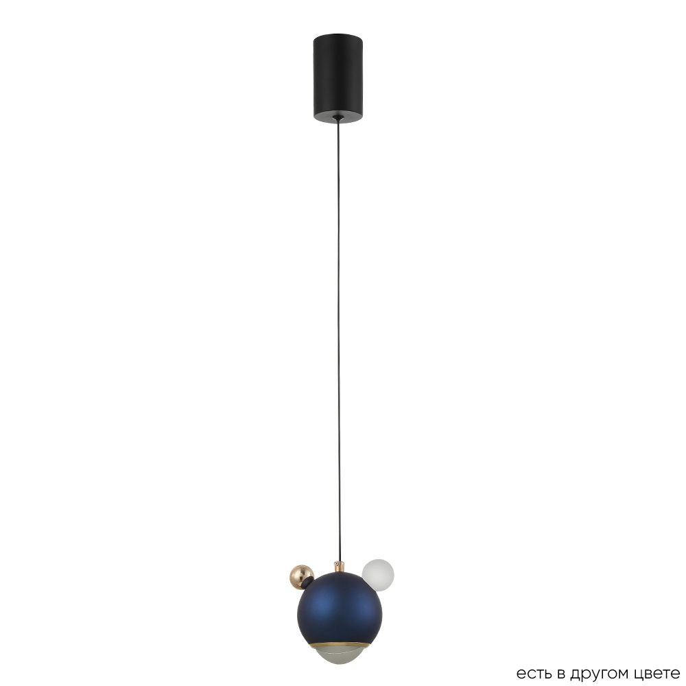 Подвесной светильник Crystal Lux AMIGO SP LED BLUE, Светодиодная, Металл/Синий, Металл/Черный, Современный, #1