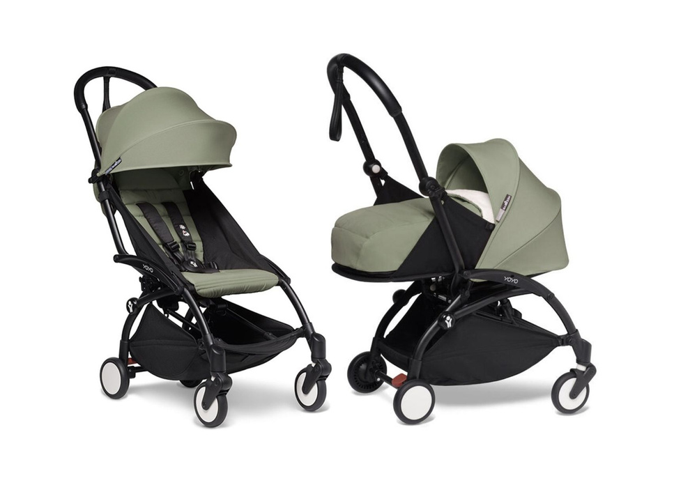 Коляска 2в1 Stokke Babyzen YOYO2 c мягкой люлькой New Born Pack Black Olive #1