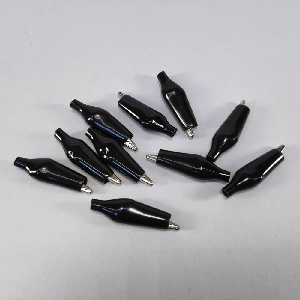 10 шт черные Зажим крокодил Д 35 - купить с доставкой по выгодным ценам ...