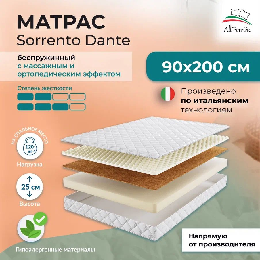 Матрас All'Perrino Sorrento Dante беспружинный 21 90х200 #1