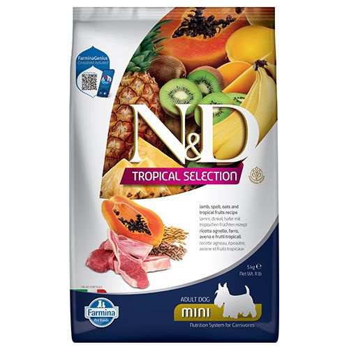 Farmina N&D Tropical Selection Adult Mini Lamb / Сухой корм Фармина для ...