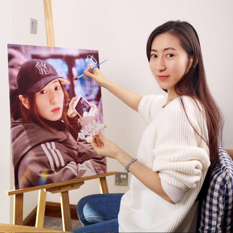 Пользовательские фотографии масляной живописи сделай сам ручная роспись ...