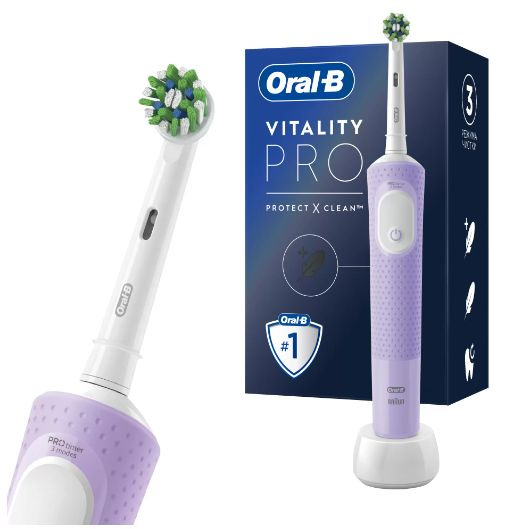 Электрическая зубная щетка Oral-B Vitality Pro Protect X Clean розовая  #1