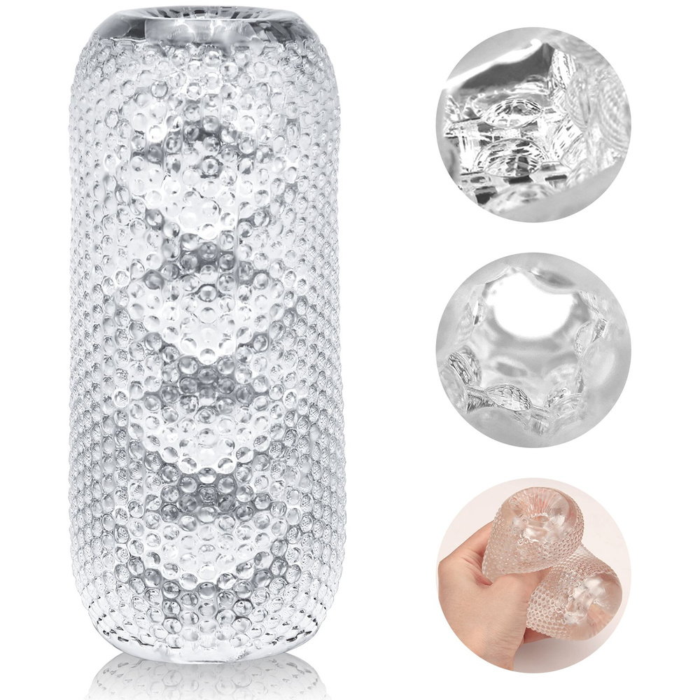 Прозрачный мастурбатор для мужчин с двойным отверстием - идеальный ...