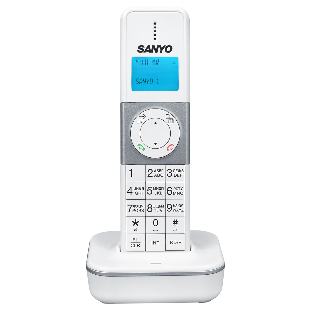 Радиотелефон домашний Телефон DECT Sanyo RA-SD1102RUWH - купить с доставкой  по выгодным ценам в интернет-магазине OZON (1388546121)