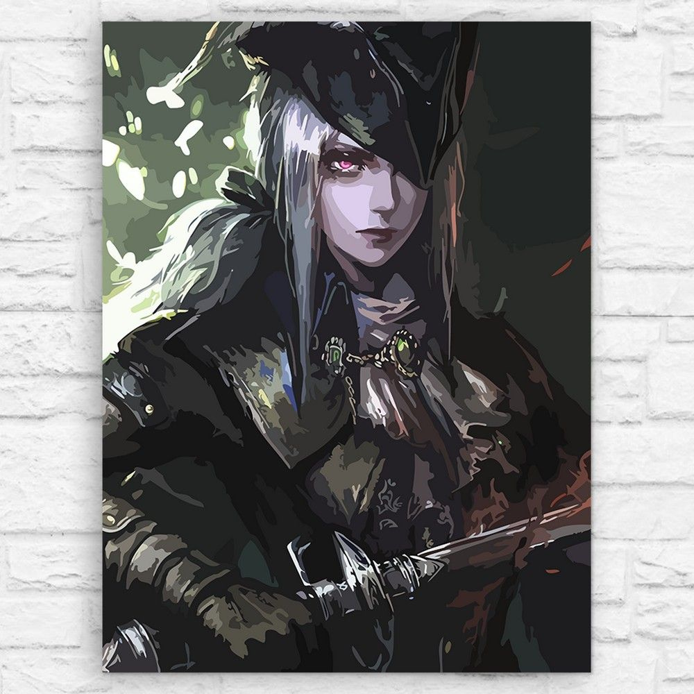 Картина по номерам на холсте игра Bloodborne (бладборн, леди Мария, PS ...